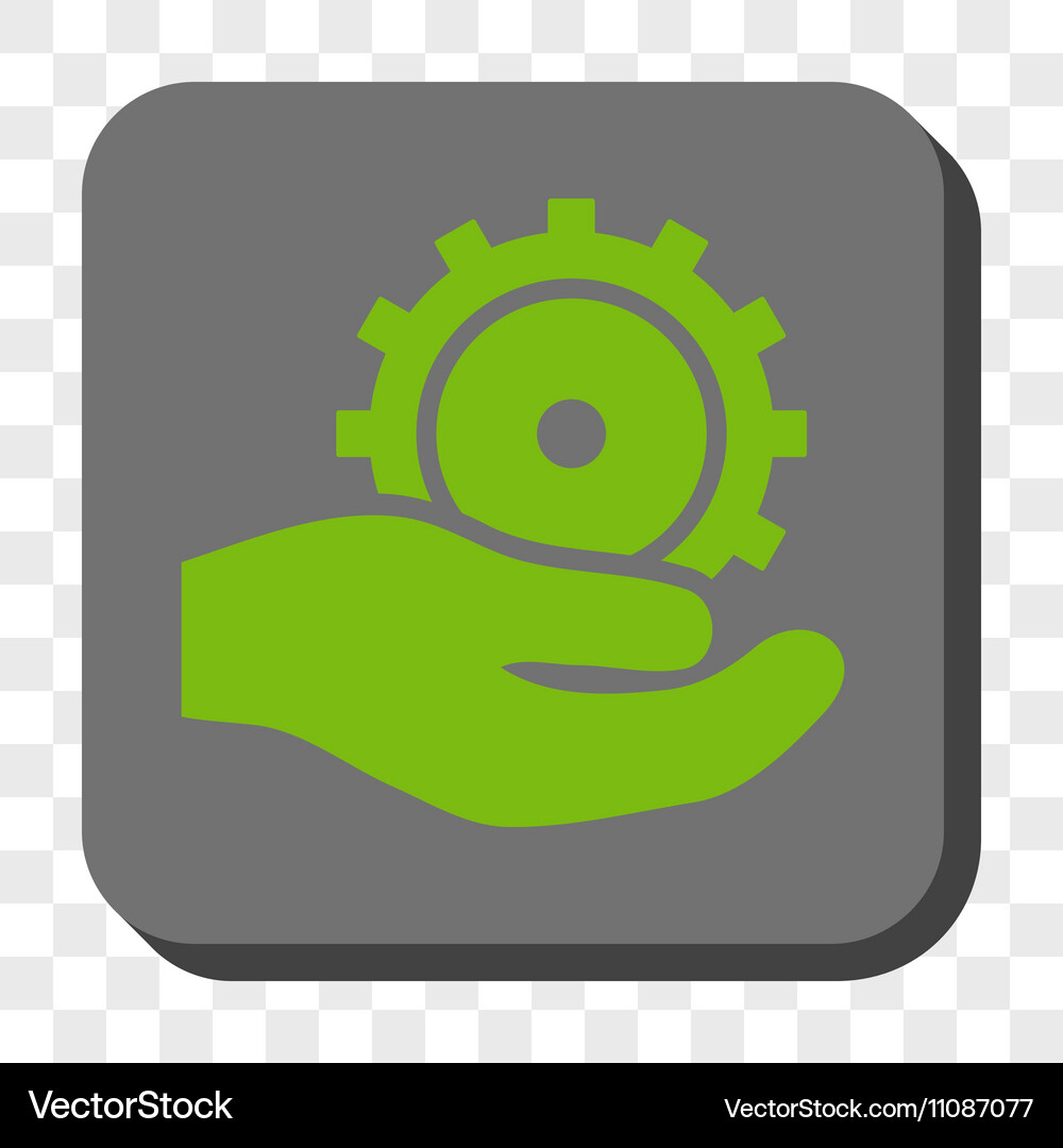 Development service rounded square button Vector Image