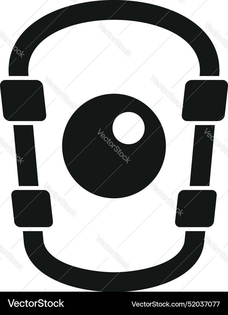 Smart robot head with sensors and camera icon Smart robot head with sensors and camera icon vector image