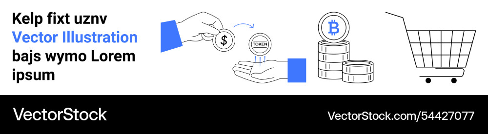Understanding digital currency transactions in e Understanding digital currency transactions in e vector image