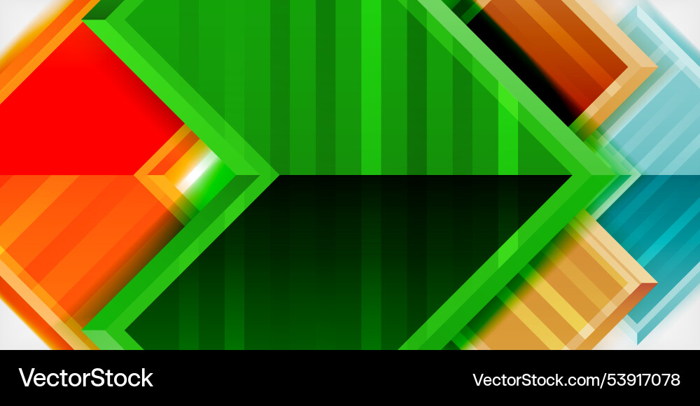 Arrow symbols created with 3d effects and line Vector Image