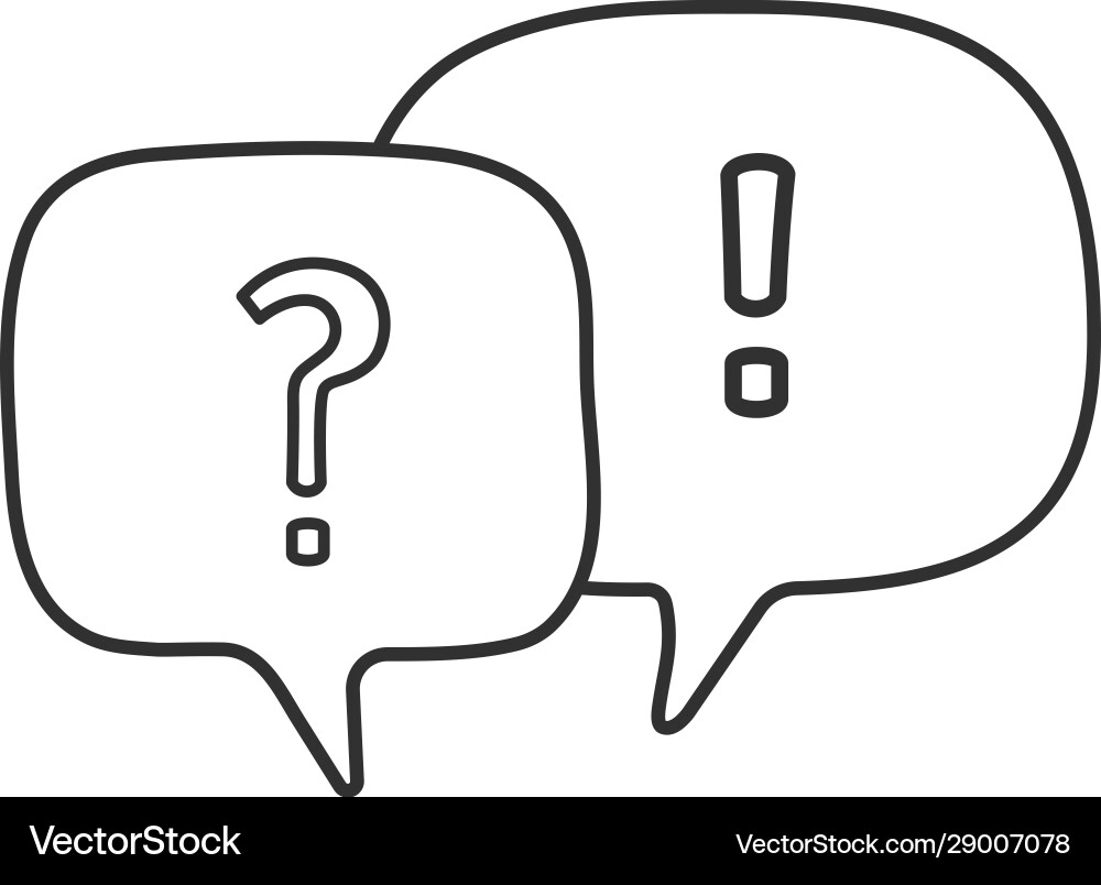 Chat Bubbles with Question and Exclamation Marks vector image