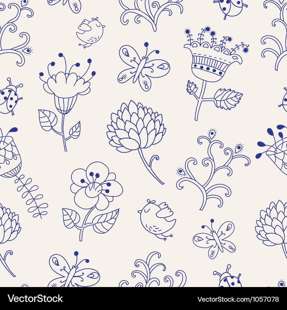 Floral Seamless Texture Vector Image