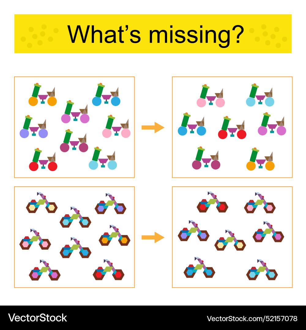 Puzzle game for kids task the development vector image