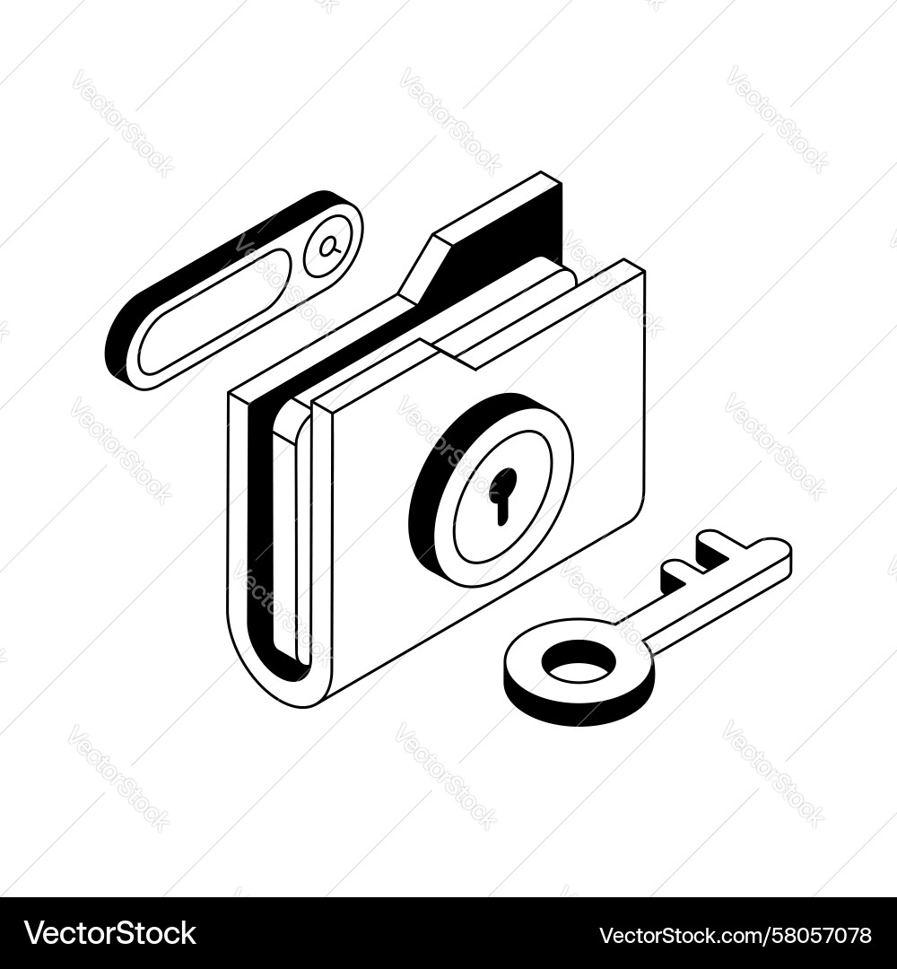 Secure Folder Icon Vector Image