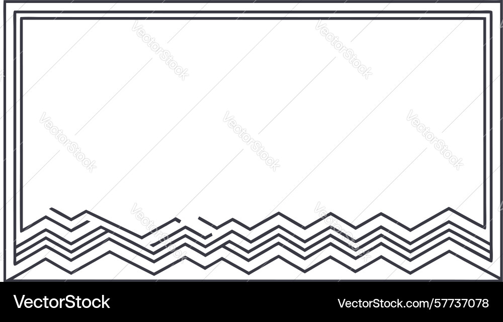 Zigzag pattern frame icon for dynamic design vector image