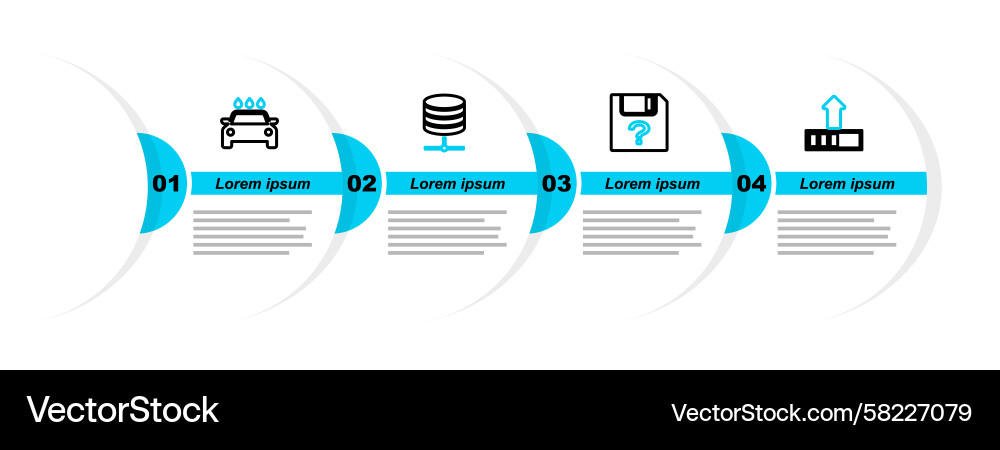 Data Loading & Server Icons Vector Image