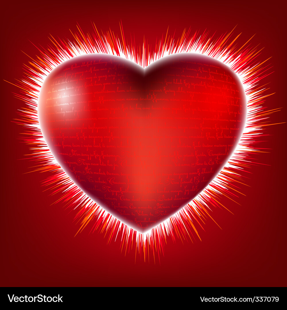 Foreign language love text Vector Image