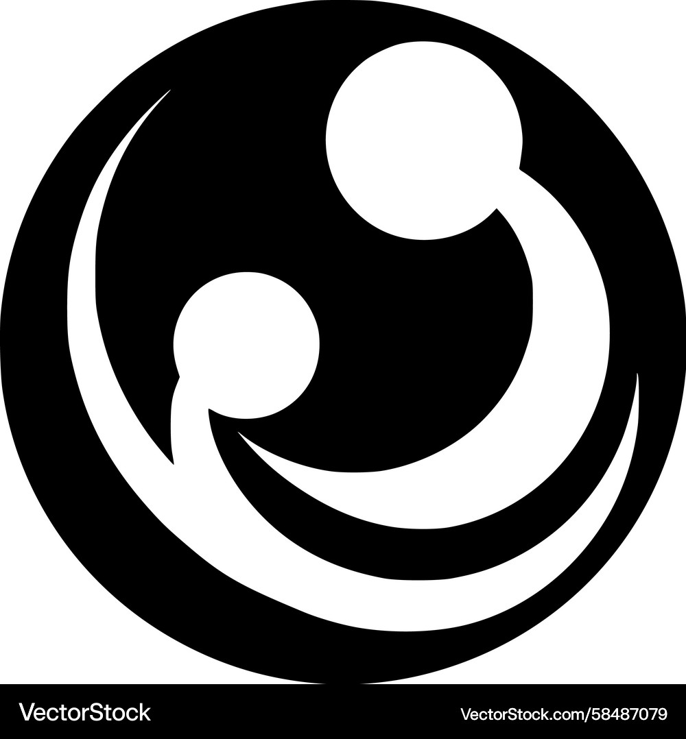 Linked Circle Symbol Vector Image