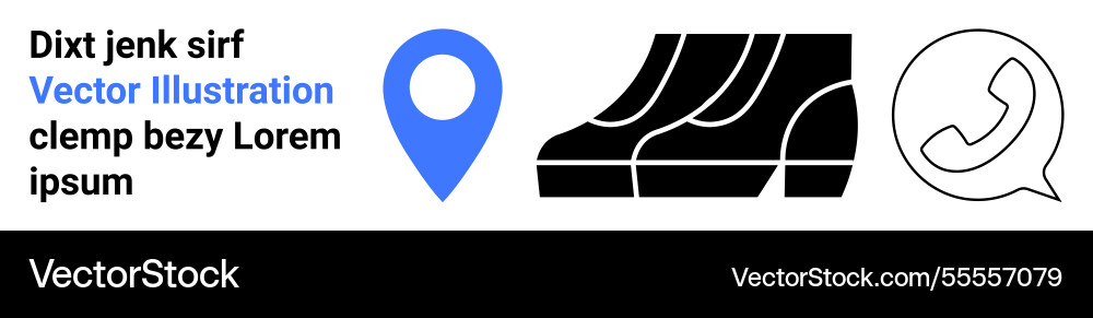 Location pin footprint patterns and chat bubble Location pin footprint patterns and chat bubble vector image