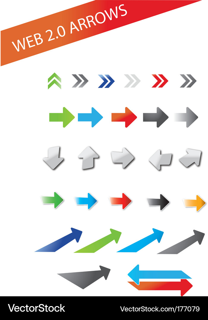 Modern Arrows Set Vector Image