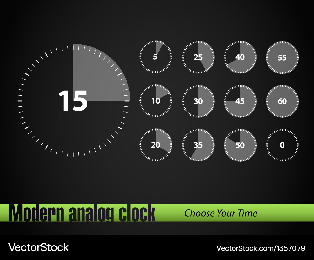 Modern Digital Timer Collection vector image