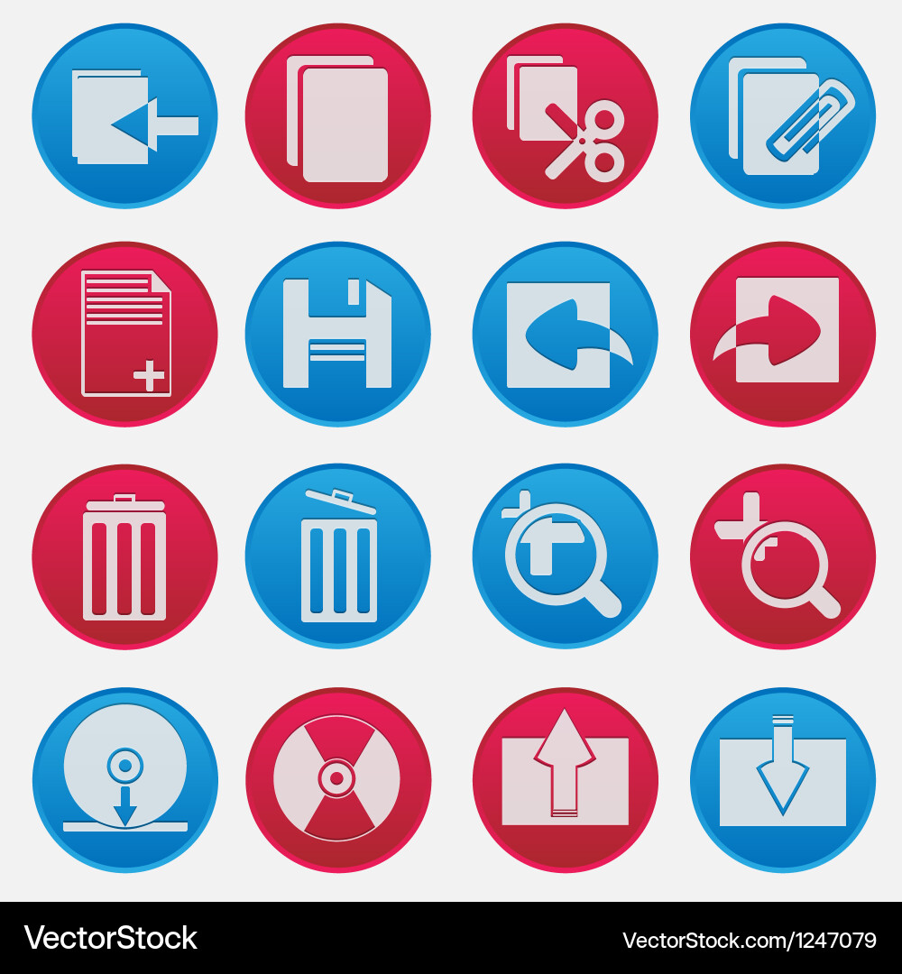 PC Icons - Computer Hardware Collection Vector Image