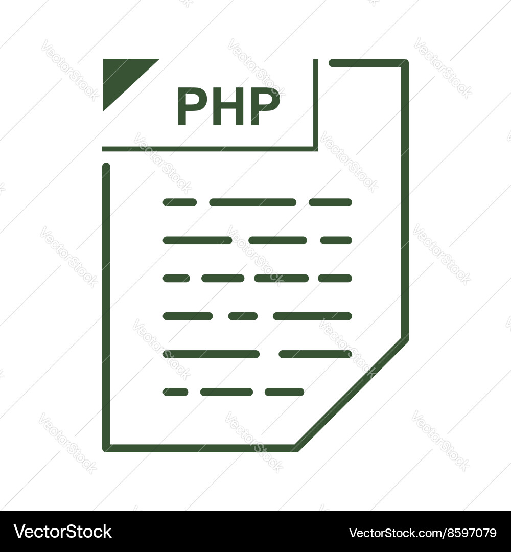 Php file icon cartoon style vector image