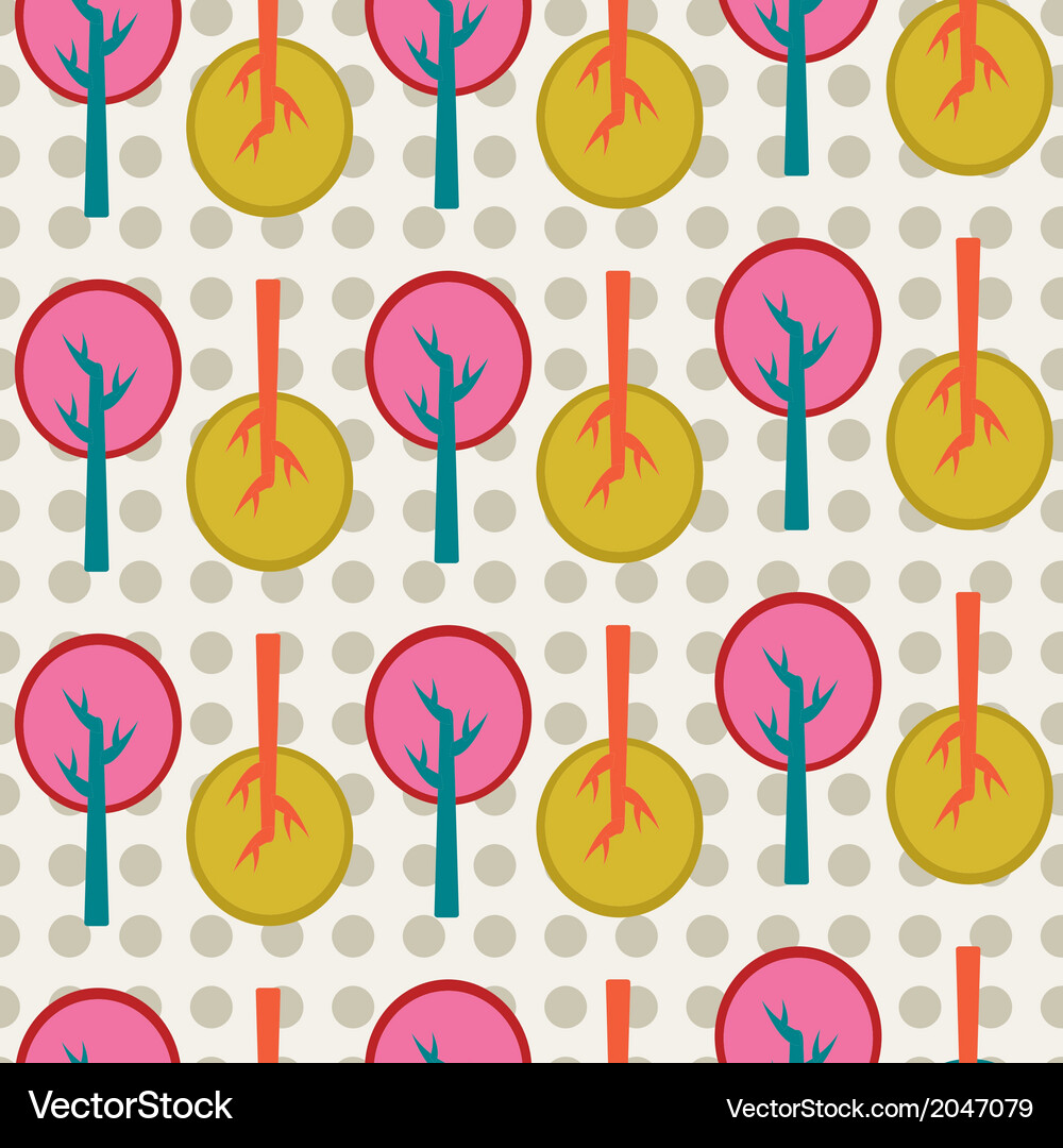 Seamless pattern with trees Vector Image
