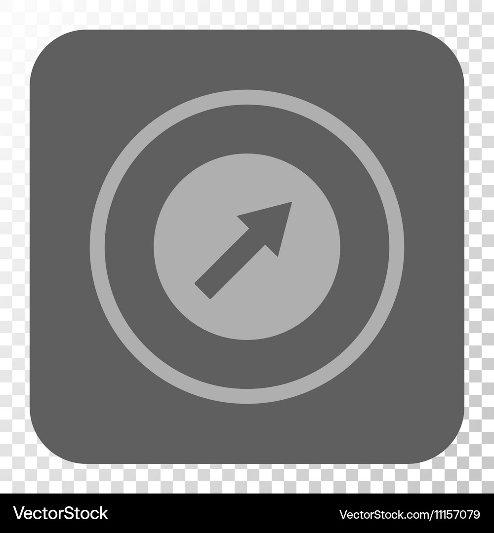 Up-right rounded arrow square button Vector Image