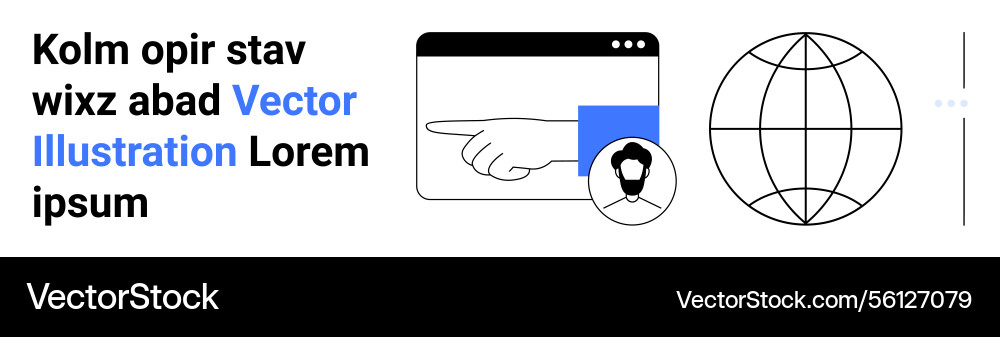 Website interface highlighting navigation Website interface highlighting navigation vector image