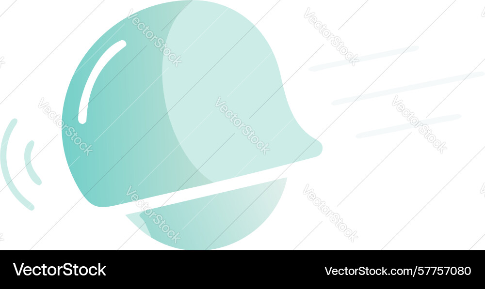 Abstract bell shape with motion lines design vector image