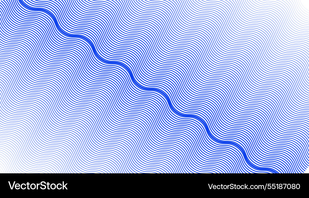 Blue wave line pattern abstract background Vector Image