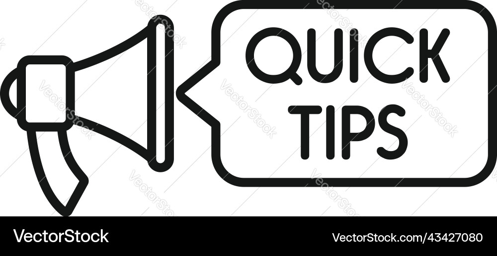Idea tips icon outline quick tip Idea tips icon outline quick tip vector image