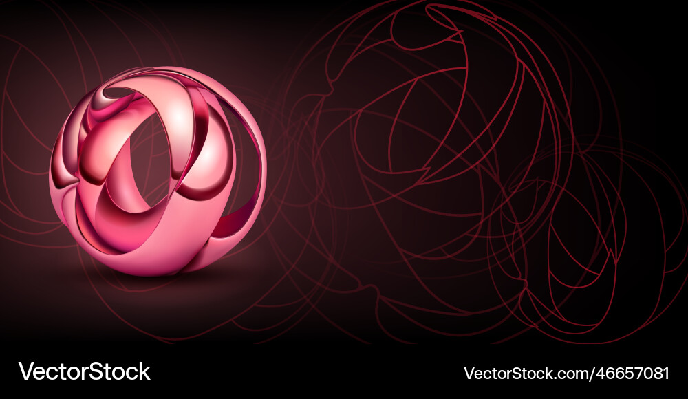 Abstract background with 3d shape as a sphere vector image