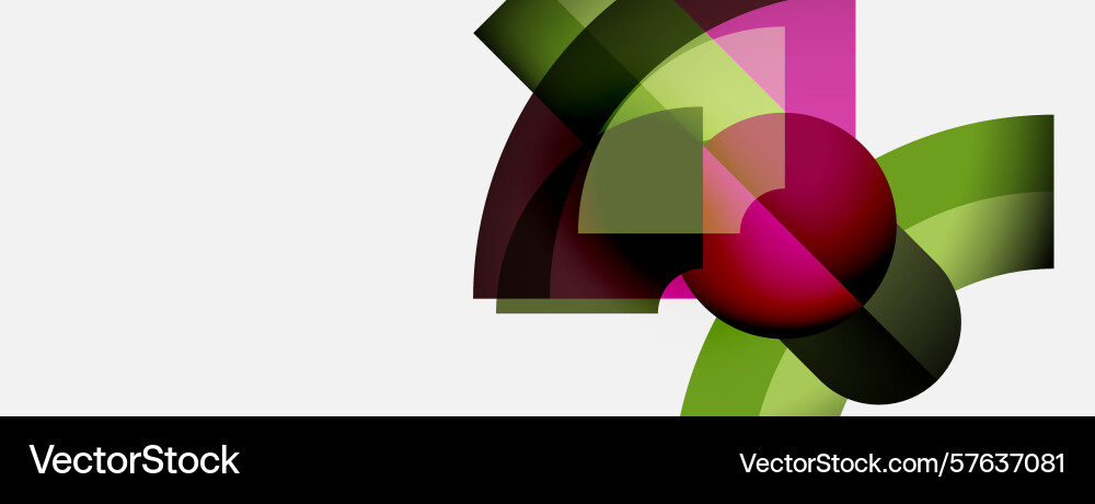 Abstract composition overlapping shapes vibrant Abstract composition overlapping shapes vibrant Vector Image