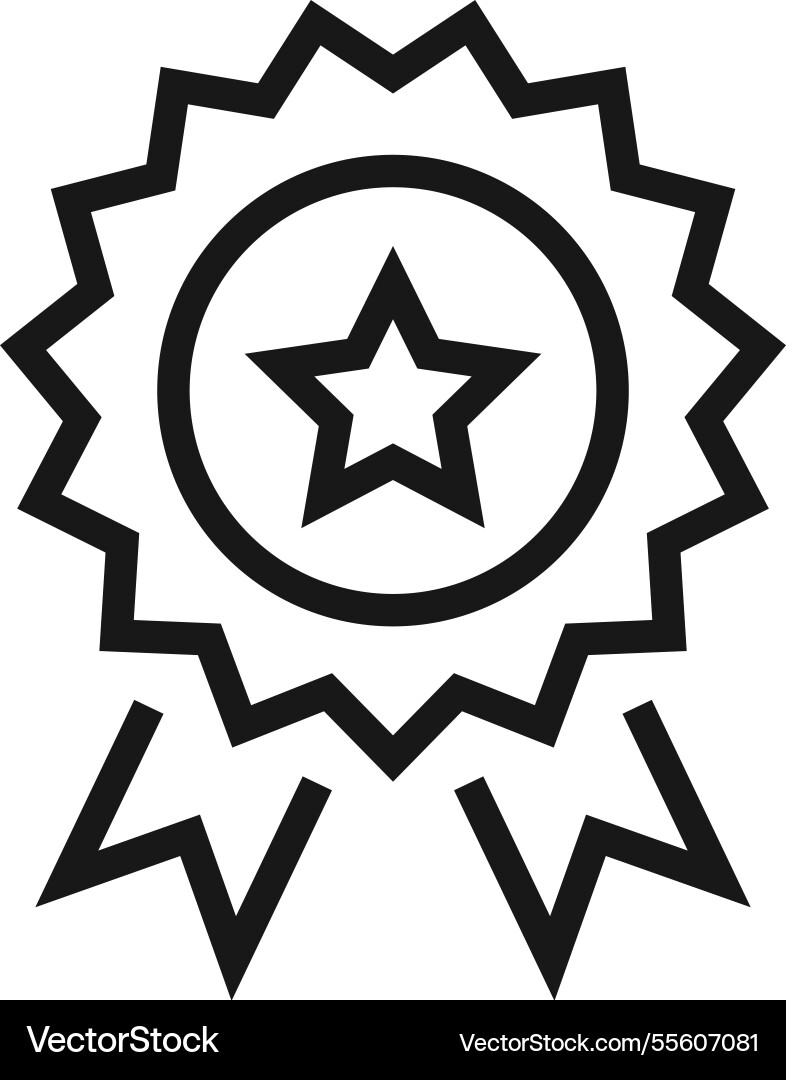 Award flat line web icon concept Award flat line web icon concept vector image