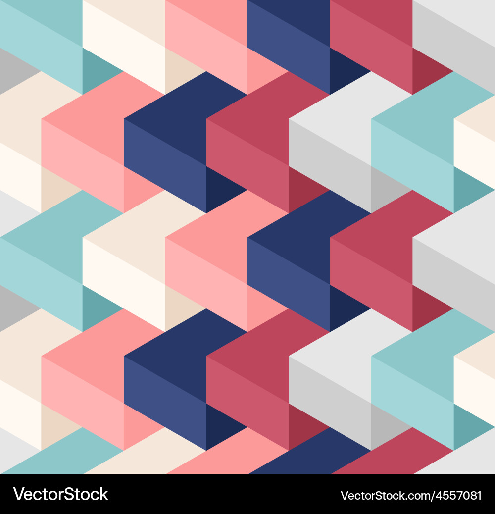 Geometric Cube Pattern vector image