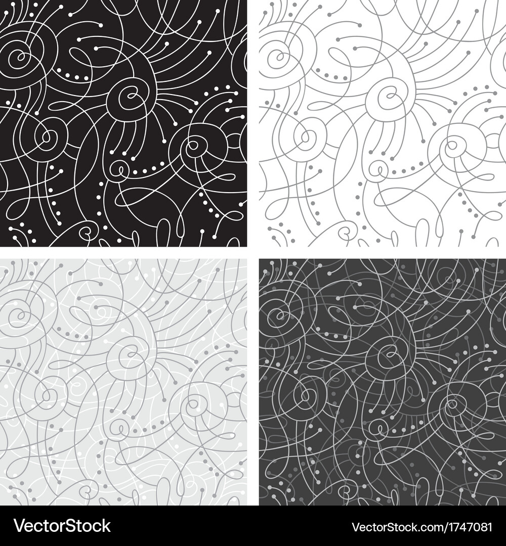 Intricate Line Patterns Vector Image