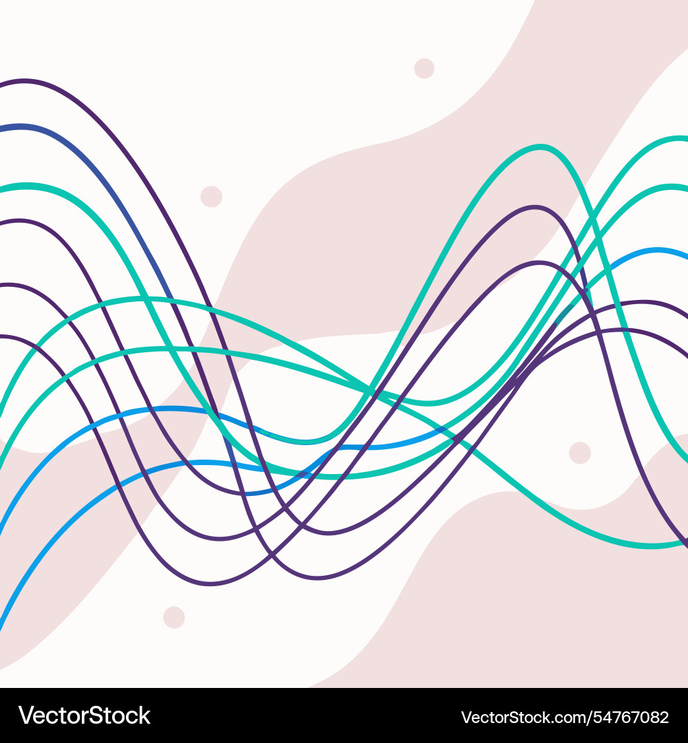 Abstract waves of data flow the rhythm Vector Image