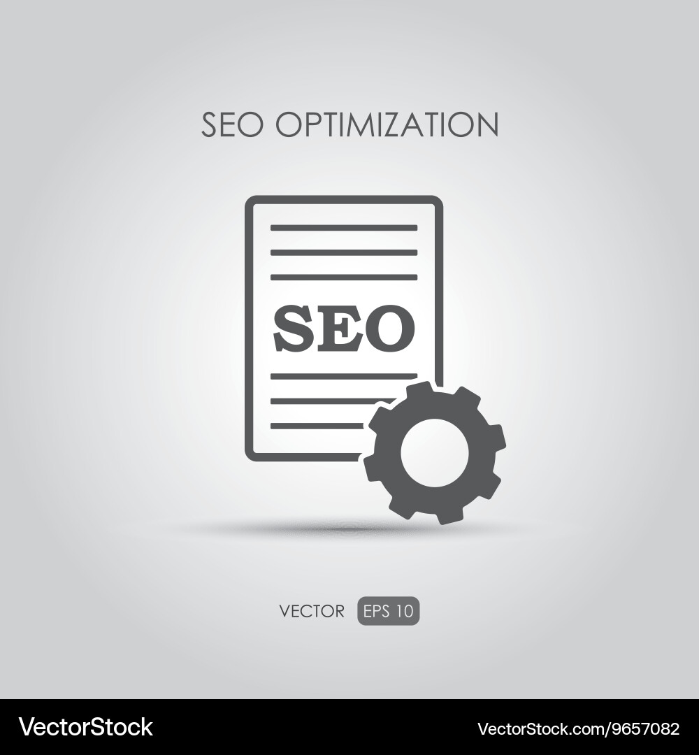 Copywriting icon seo optimization in linear style vector image