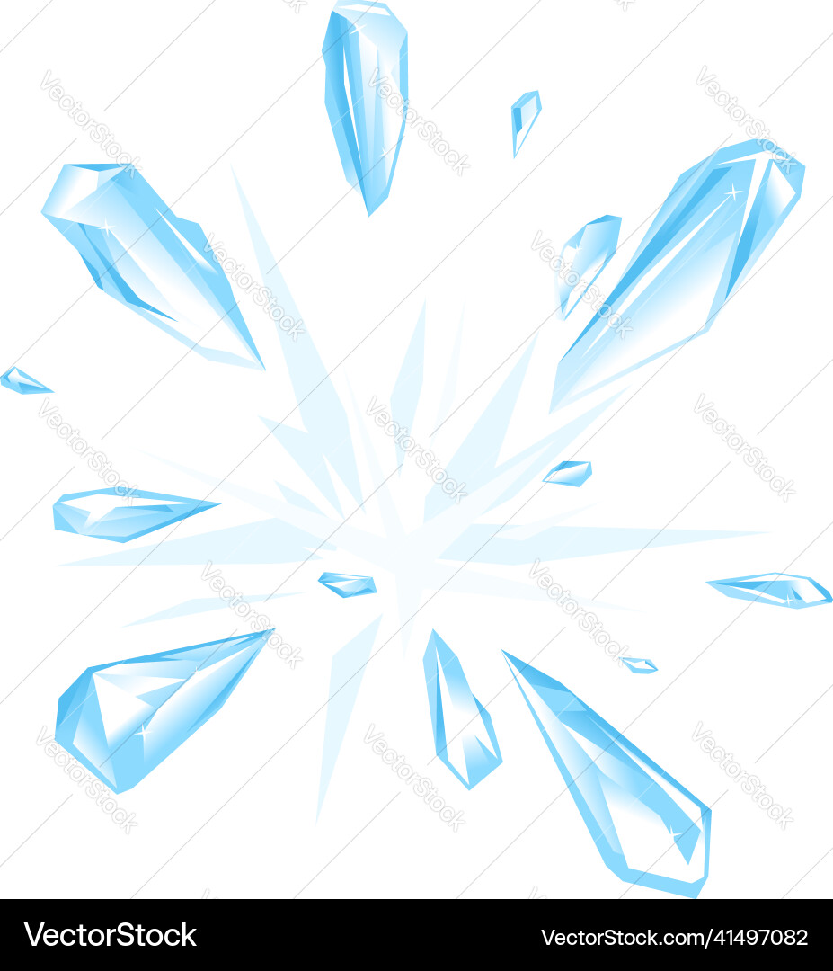 Exploding Ice Shards vector image
