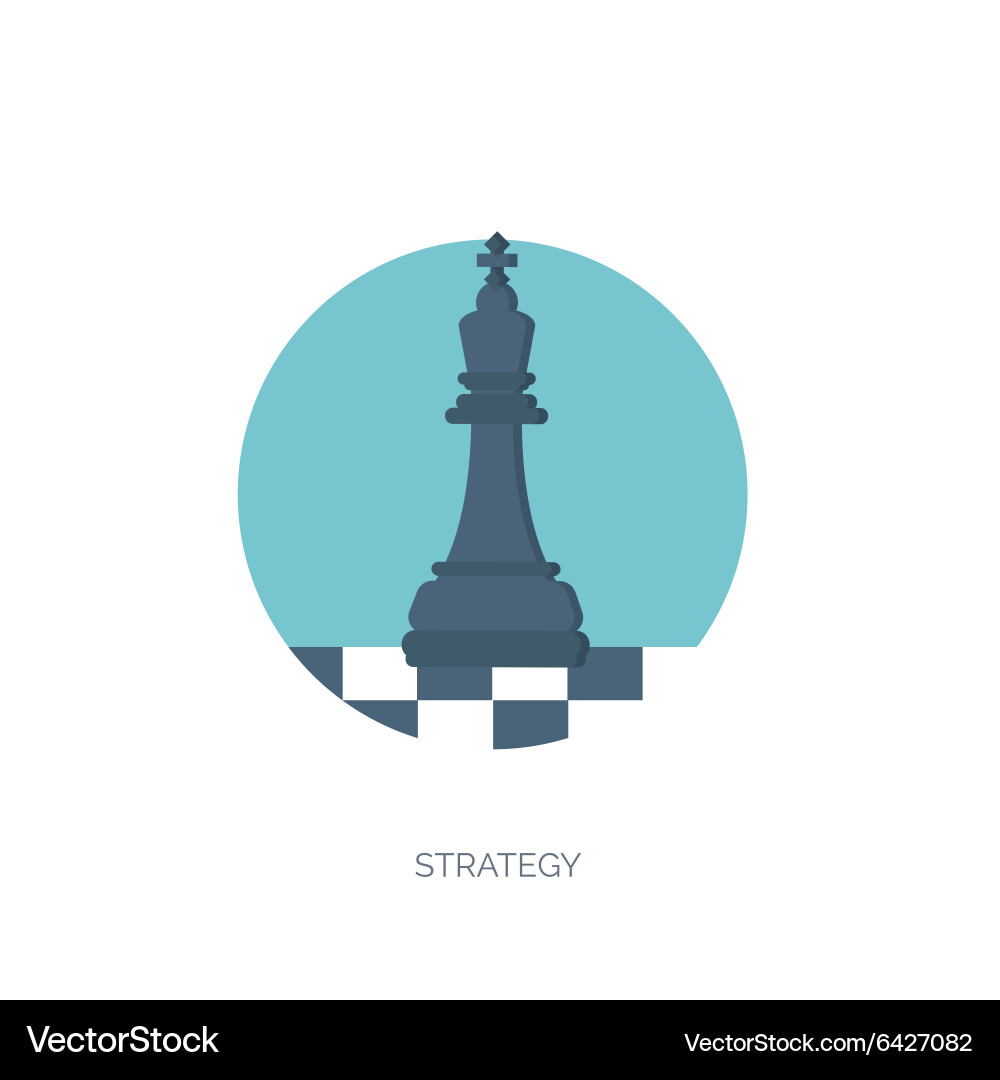 Flat background with chess Vector Image