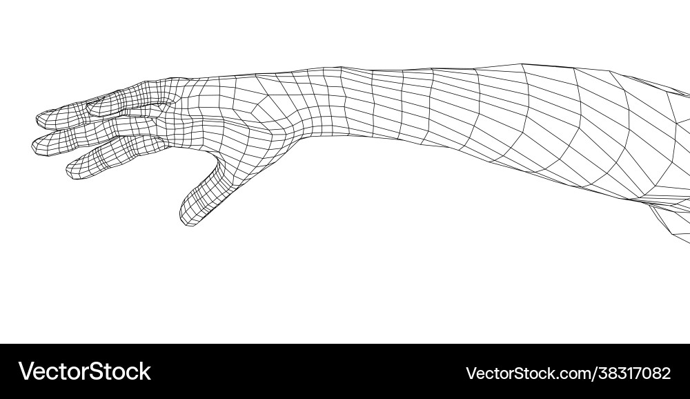 Hand rendering 3d Vector Image