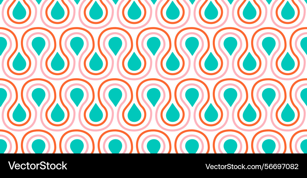 Retro water drop pattern vector image