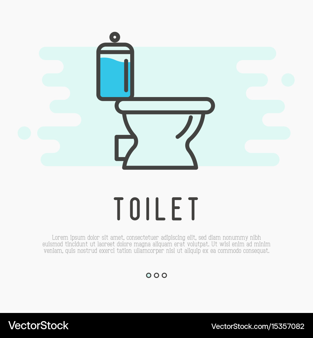 Water Toilet Icon Vector Image