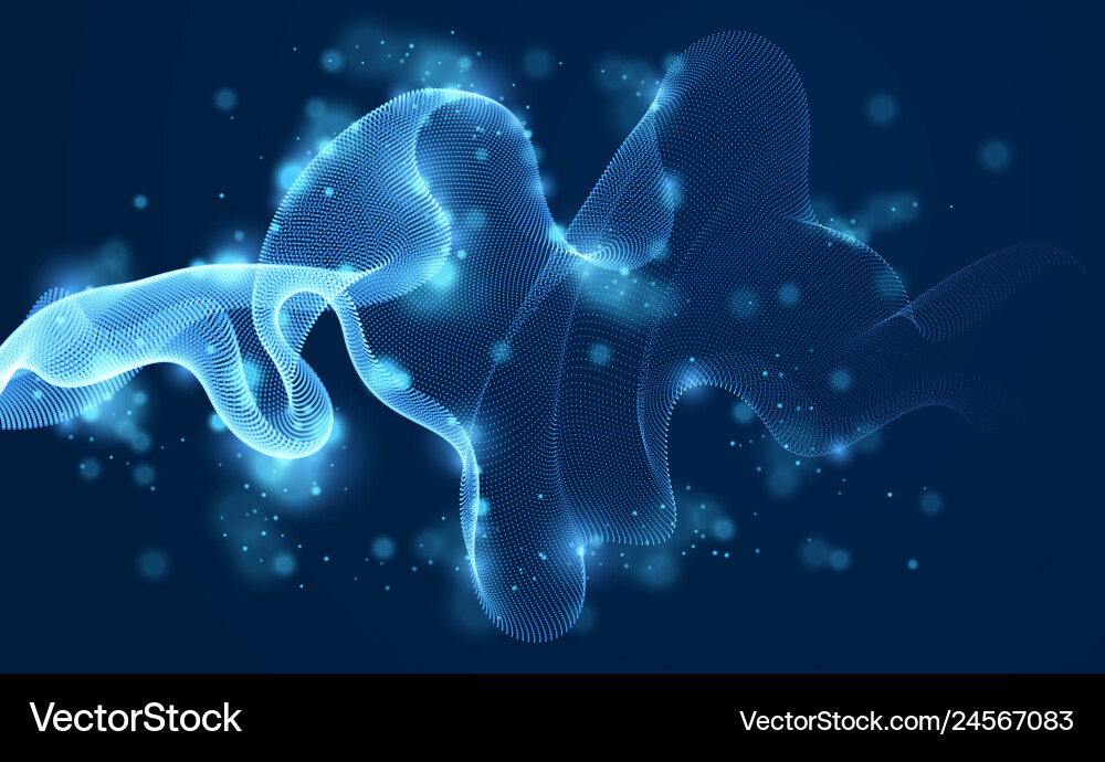 3D Particle Flow - Sound Wave vector image
