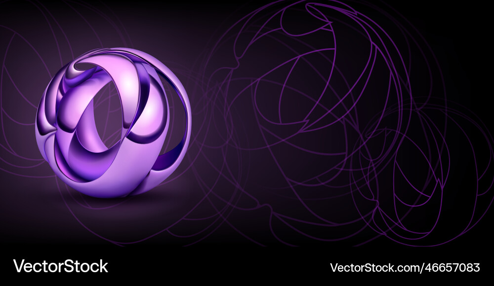 Abstract background with 3d shape as a sphere vector image