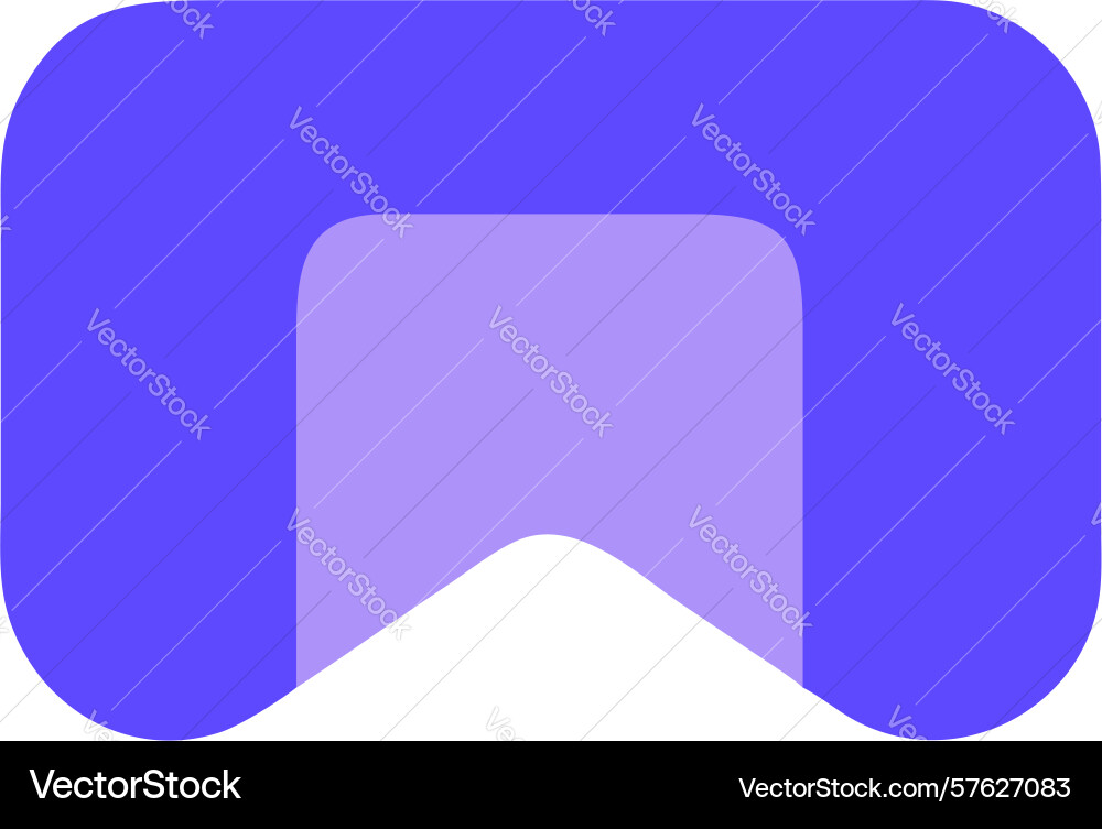 Abstract rounded blob shape icon or modern app vector image