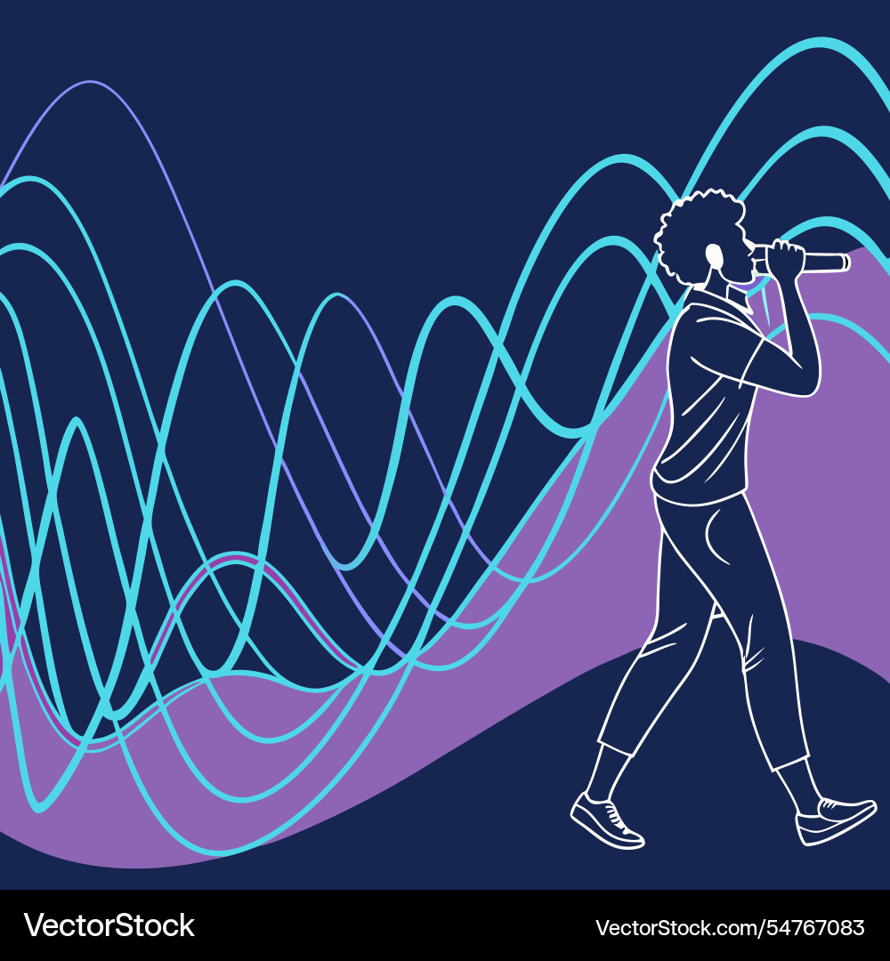 Abstract waves of data flow the rhythm Vector Image