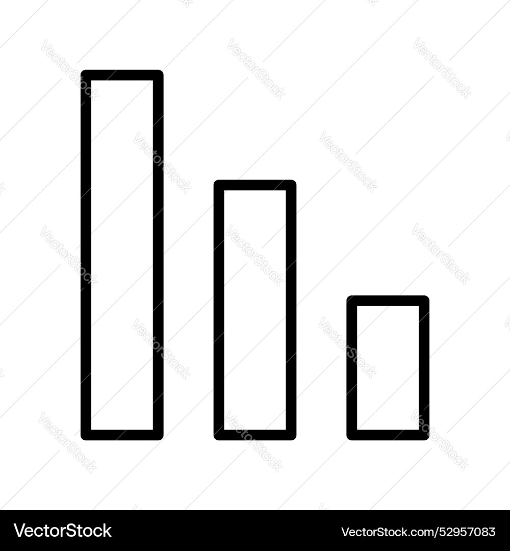 Bar graph icon outline style design isolated Vector Image