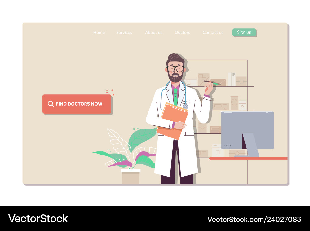 Healthcare Website Templates vector image