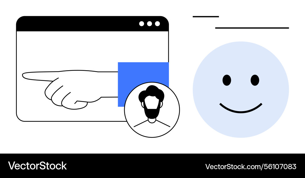 Navigating user experience with hand gesture Navigating user experience with hand gesture vector image