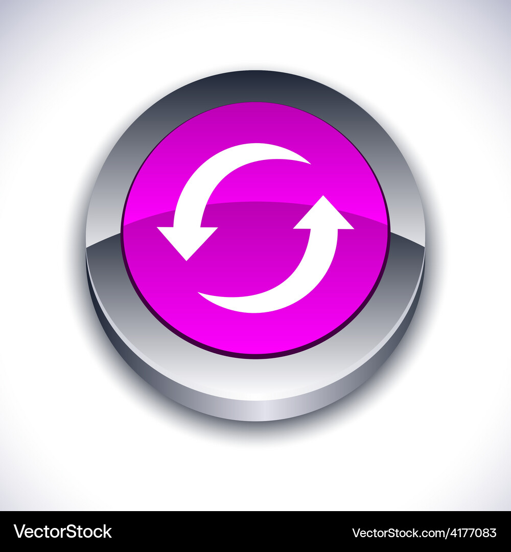 Refresh 3d button Vector Image
