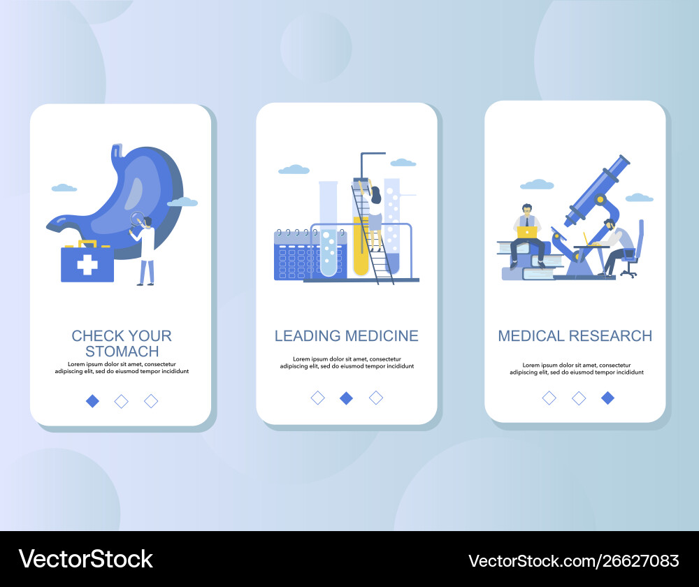 Stomach check up mobile App an Bord von Bildschirmen Stomach check up mobile App an Bord von Bildschirmen vektorbild