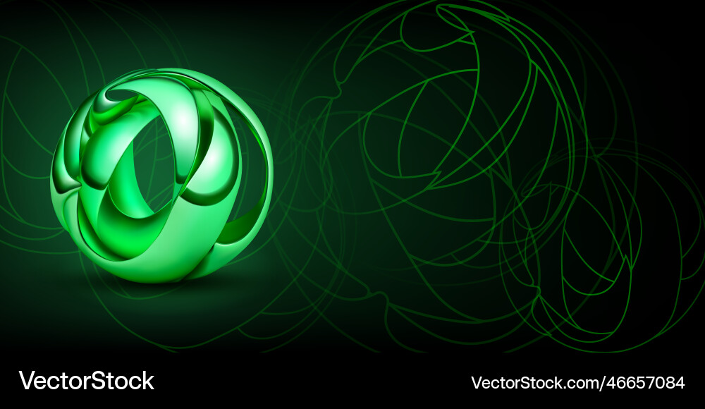 Abstract background with 3d shape as a sphere vector image