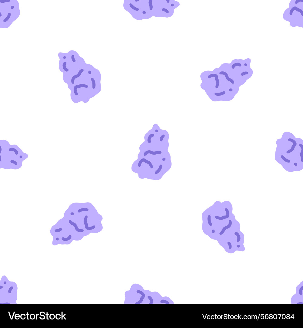 Abstract purple nugget-like blobs scattered vector image