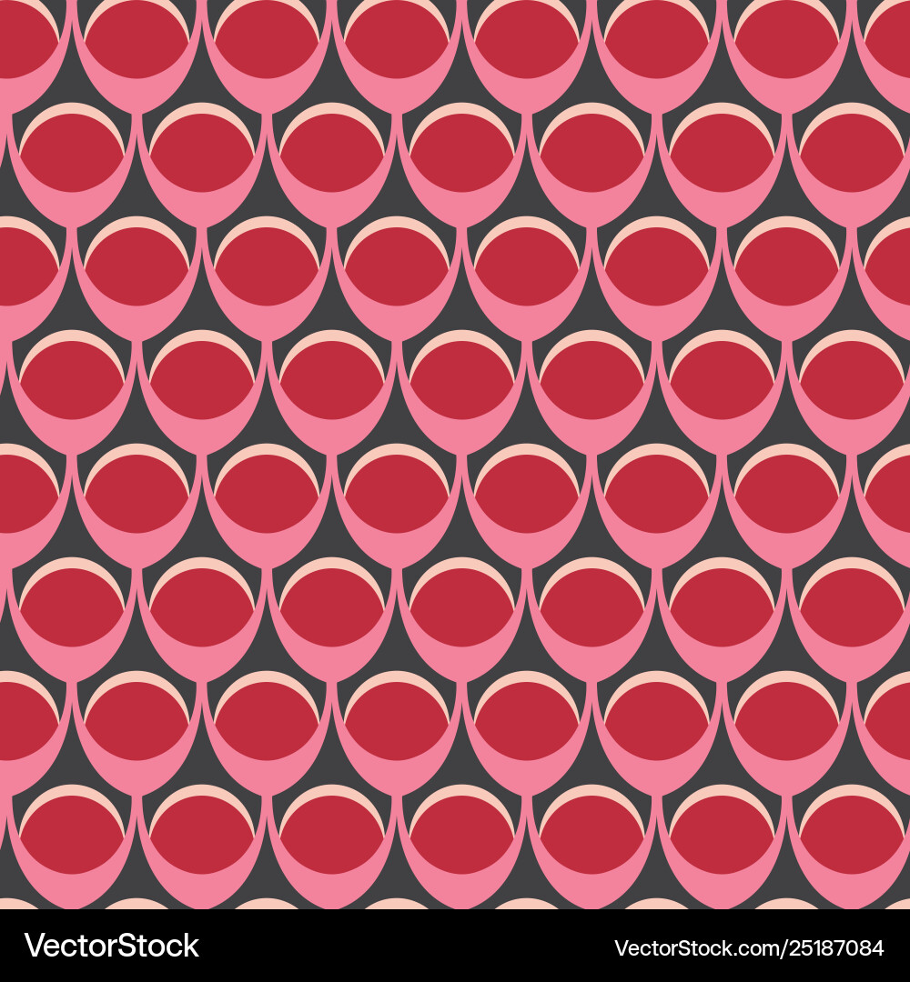 Abstract seamless repeat circle shapes in red Abstract seamless repeat circle shapes in red vector image