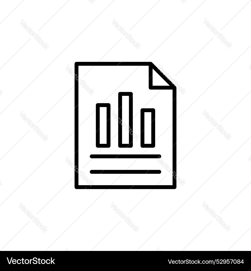 Bar graph icon outline style design isolated vector image