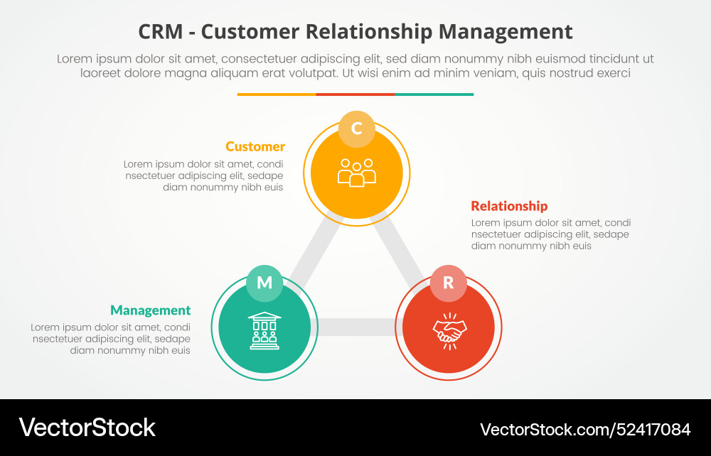 Crm customer relationship management infographic Crm customer relationship management infographic vector image