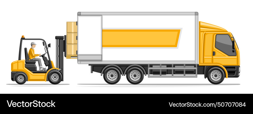 Loading truck Royalty Free Vector Image - VectorStock